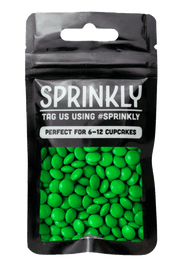 Mini Chocolate Beans - Green Sprinkles Sprinkly 30g Sample Packet