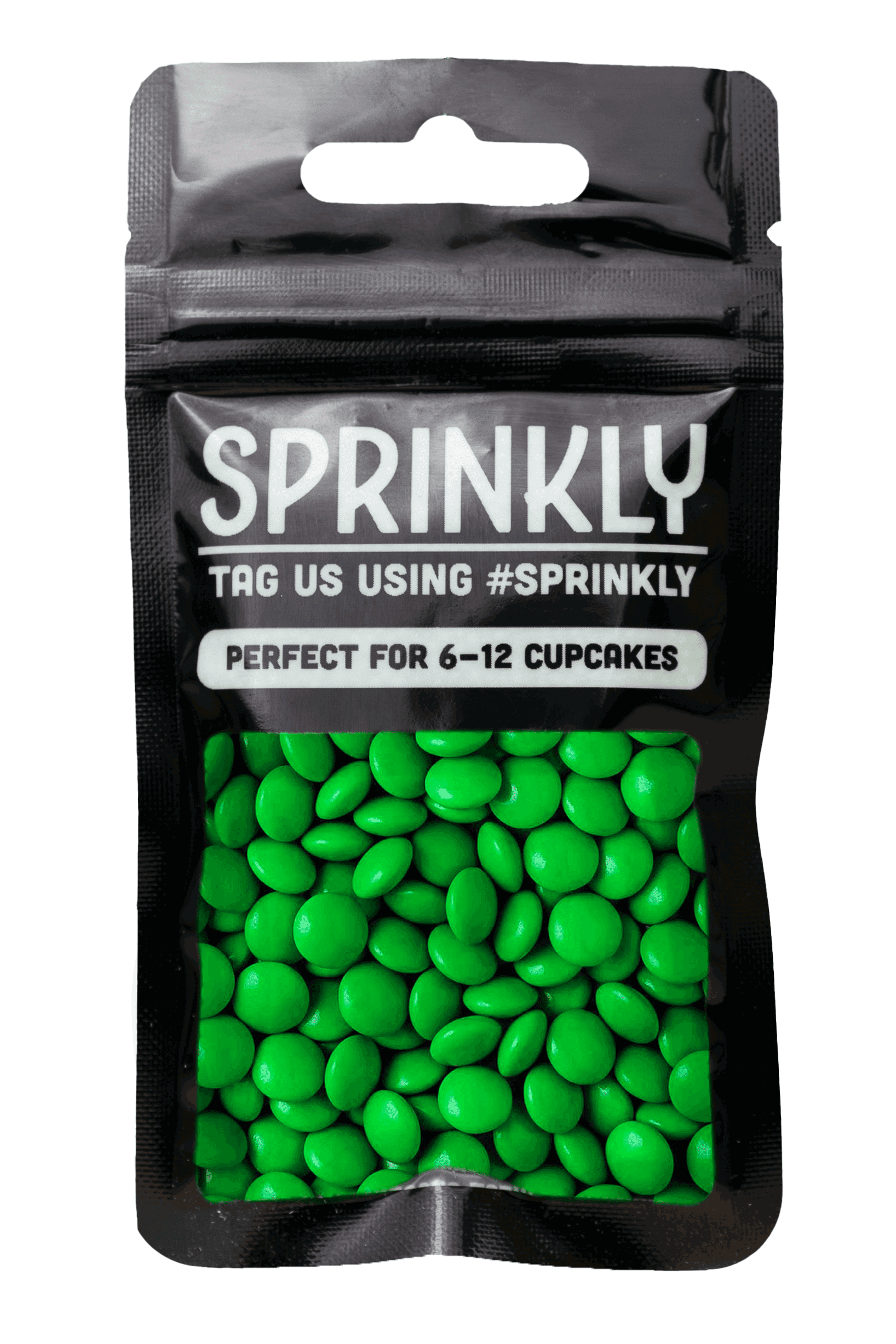Mini Chocolate Beans - Green Sprinkles Sprinkly 30g Sample Packet