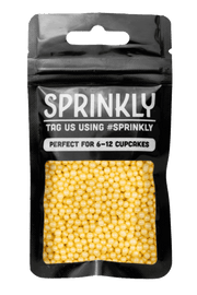 Shimmer Pearls - Pastel Yellow Sprinkles SPRINKLY 30g Sample Packet