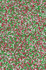 Glimmer 100's & 1000's - Red, White, Green & Silver Sprinkles Sprinkly 