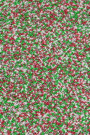 Glimmer 100's & 1000's - Red, White, Green & Silver Sprinkles Sprinkly