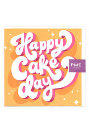 Happy Cake Day' Orange Greeting Card Greeting & Note Cards PME