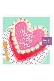 Made With Love' Heart Cake Greeting Card Greeting & Note Cards PME
