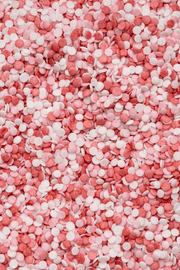 Natural Confetti - Pink, White & Red (Valentines Mix) Sprinkles SPRINKLY