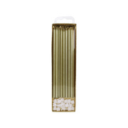 PME - Candles - Gold Extra Tall W/ Holders (7") - Pk/16 Birthday Candles PME