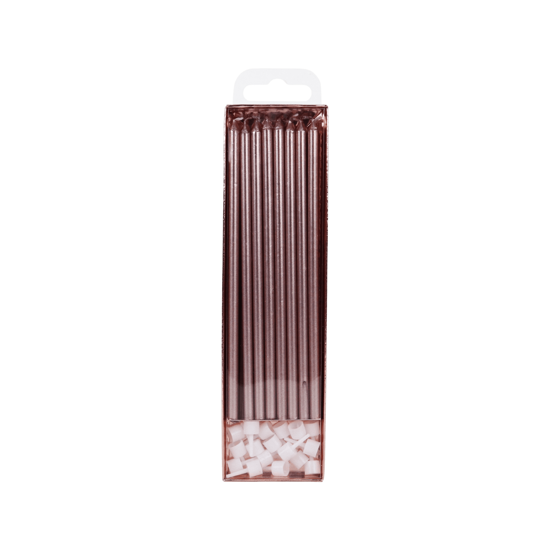 PME - Candles - Rose Gold Extra Tall W/ Holders (7") - Pk/16 Birthday Candles PME