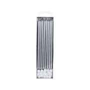 PME - Candles - Silver Extra Tall W/ Holders (7") - Pk/16 Birthday Candles PME