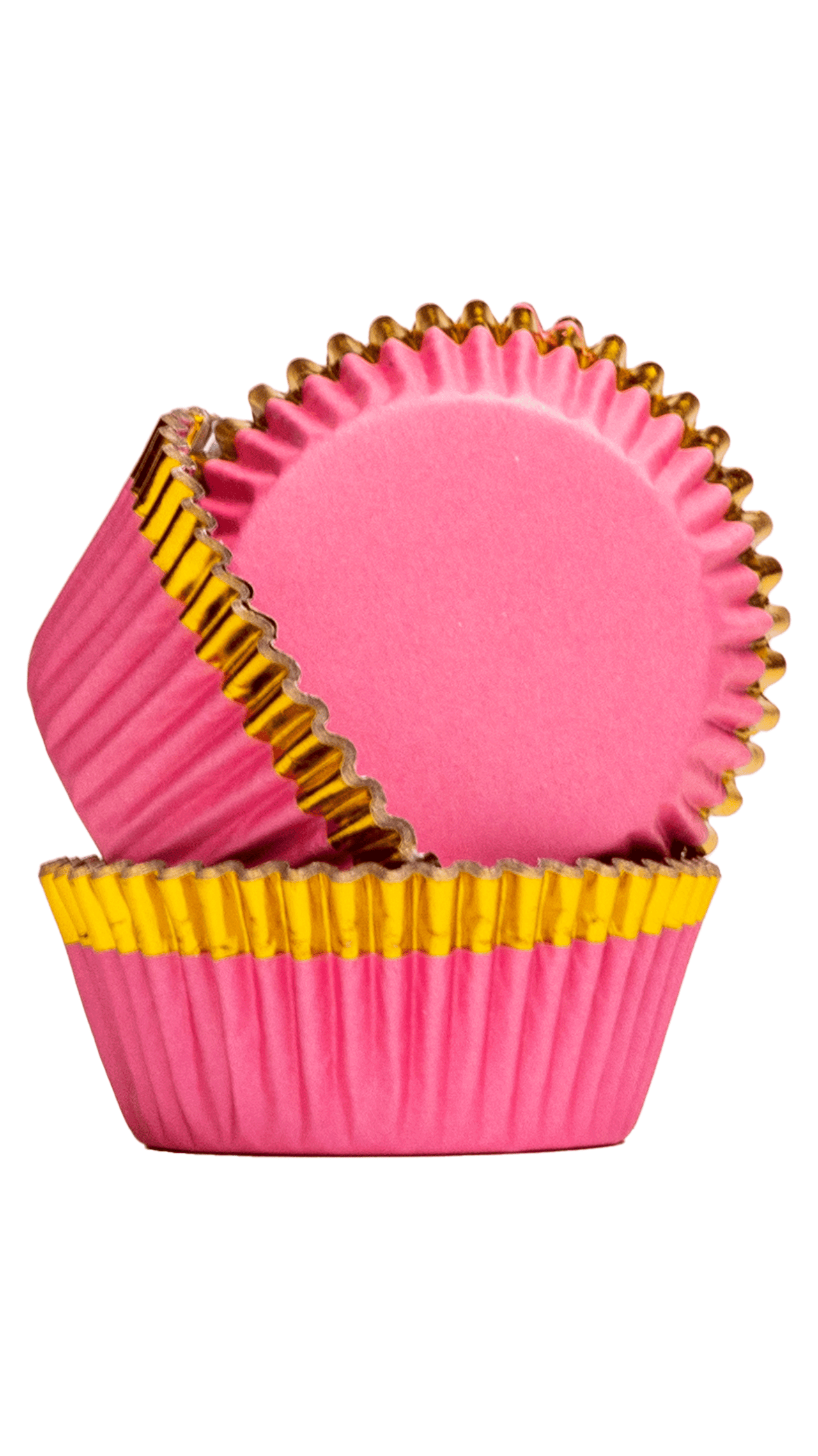 PME - Cupcake Cases - Pink with Gold Trim - 30 Pack Cupcake Cases PME