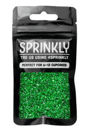 Sugar Crystals - Green Sprinkles Sprinkly 30g Sample Packet