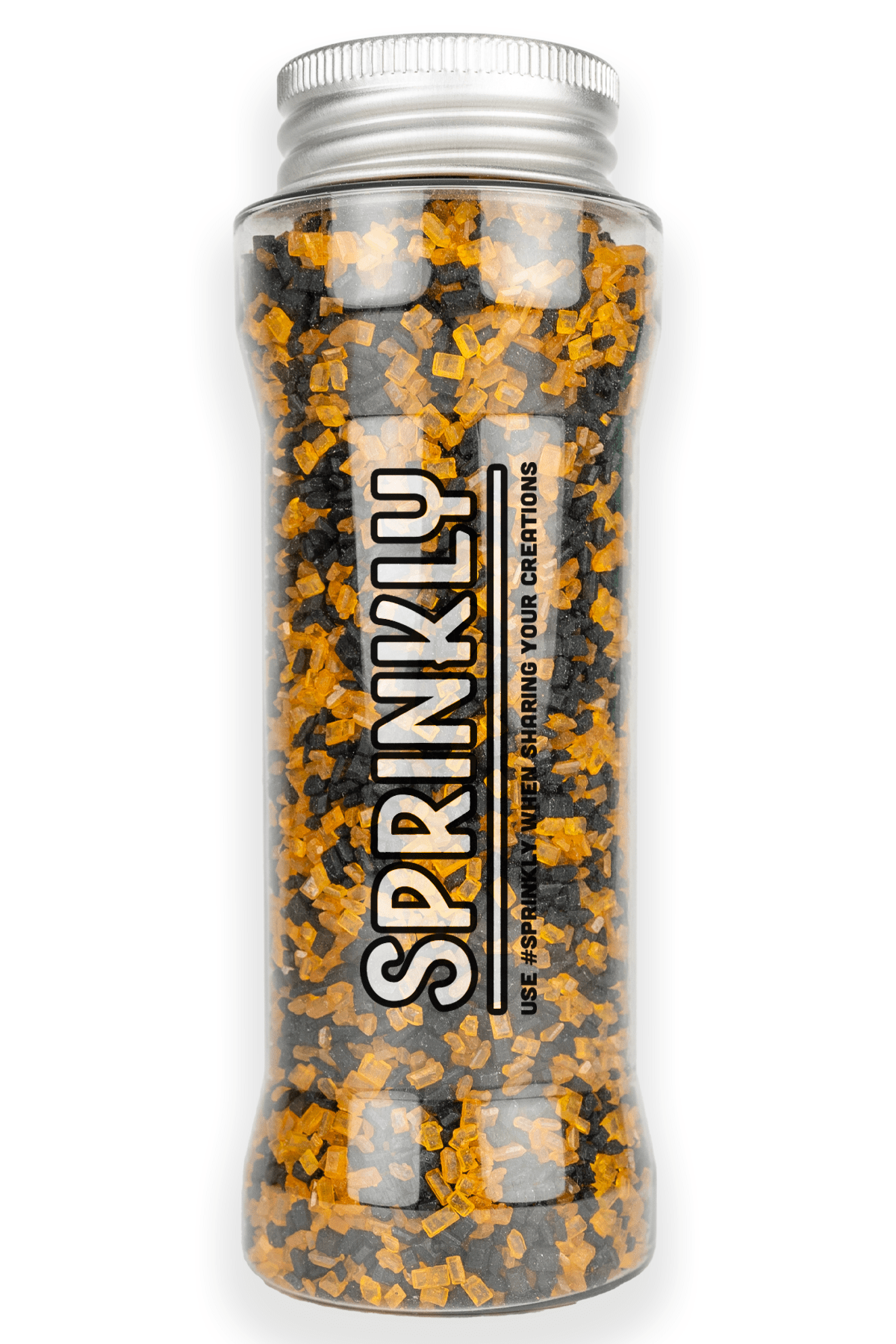 Sugar Crystals - Orange & Black (Halloween) Sprinkles Sprinkly 175ml/6oz Pot