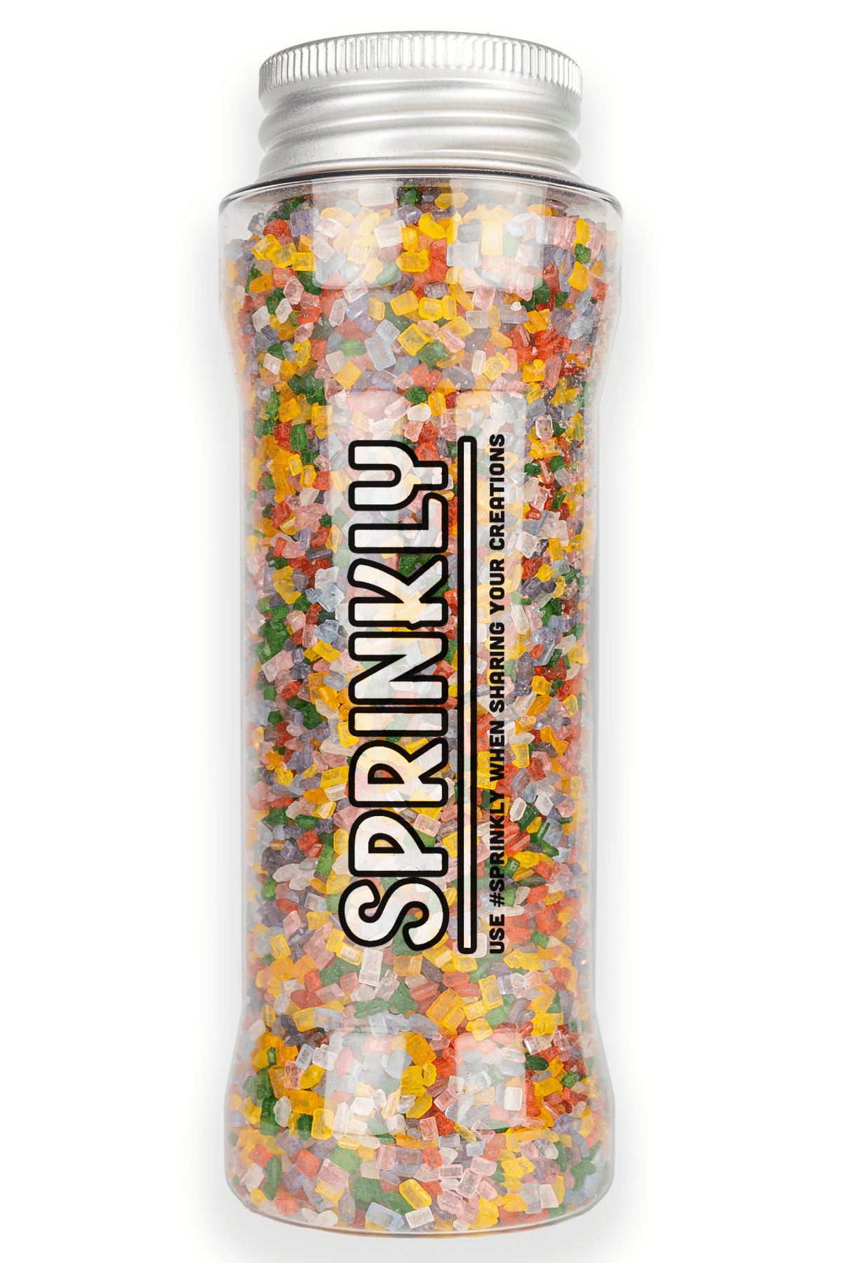 Sugar Crystals - Rainbow Sprinkles Sprinkly 175ml/6oz Pot