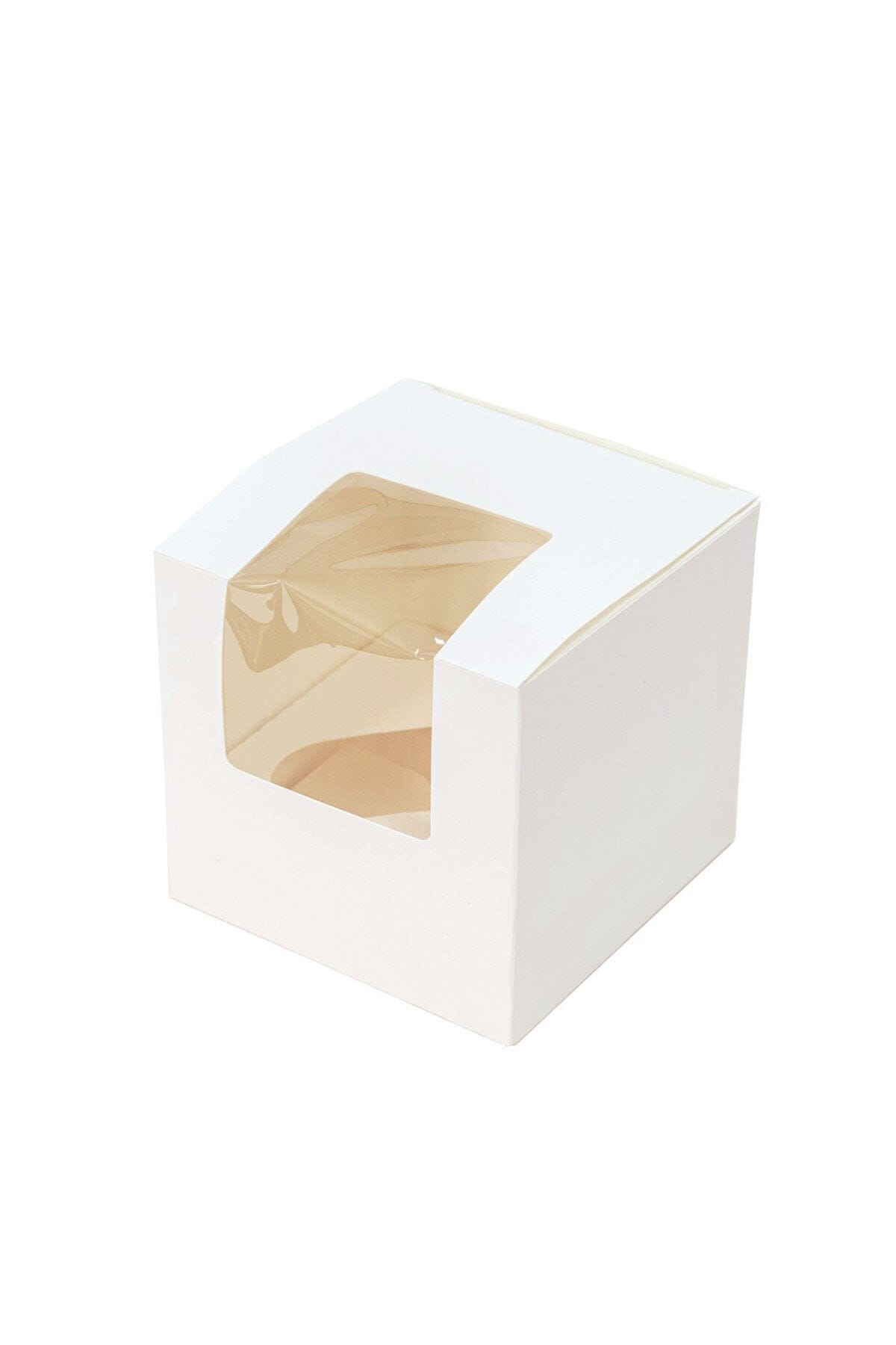 1 Hole Cupcake Box - White Cake Box Sprinkly 