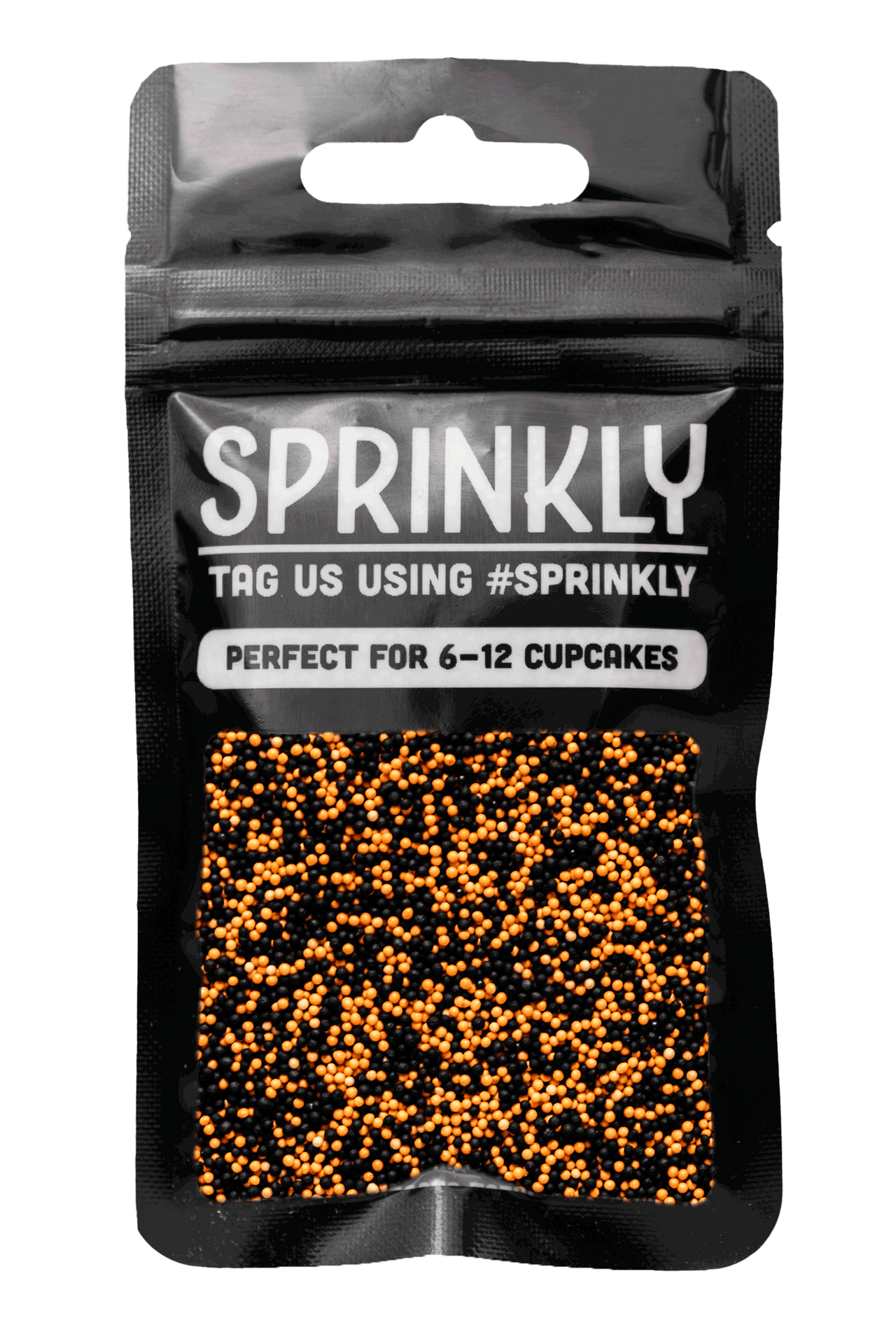 100's & 1000's - Black & Orange Sprinkles SPRINKLY 30g Sample Packet 