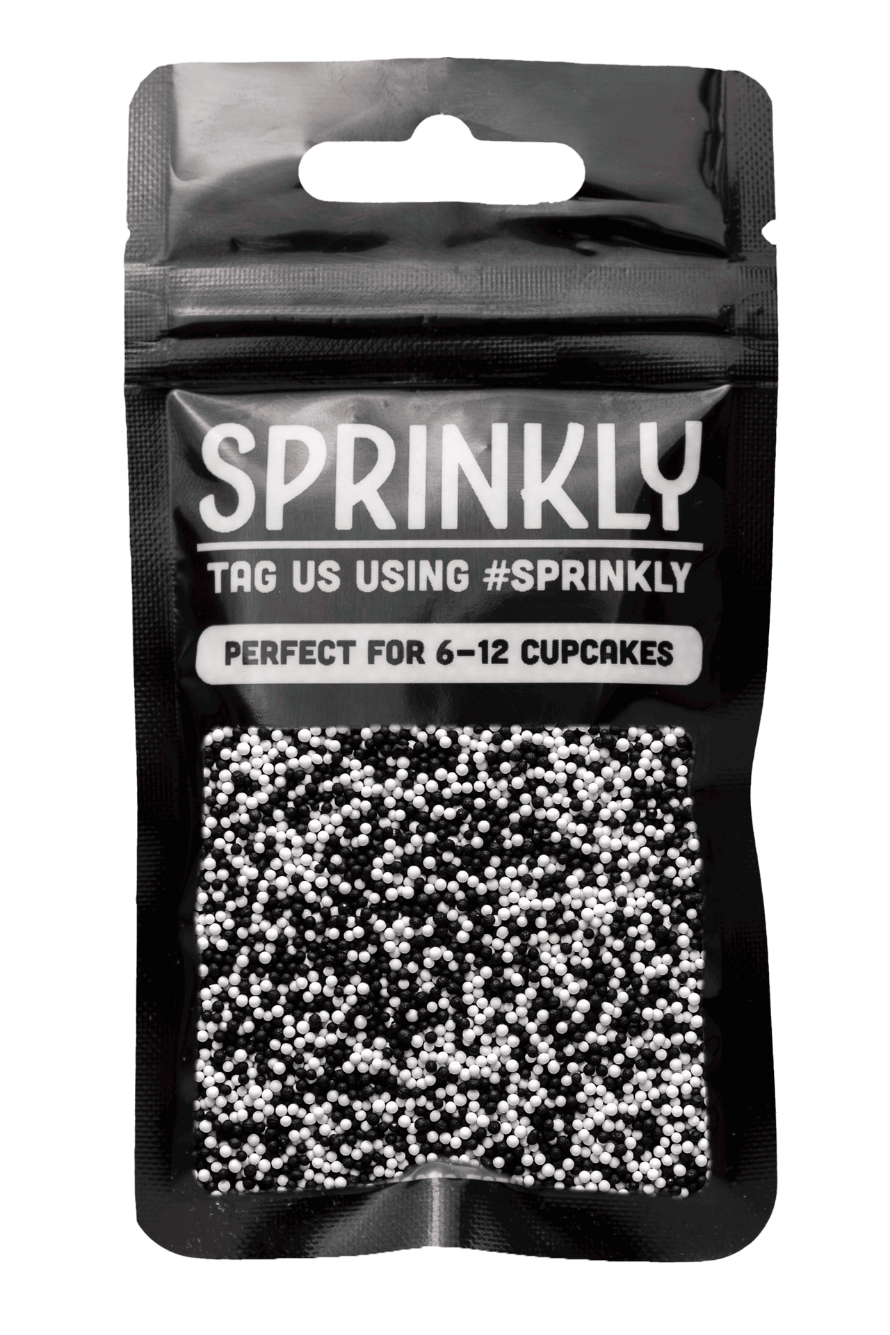 100's & 1000's - Black & White Sprinkles SPRINKLY 30g Sample Packet 