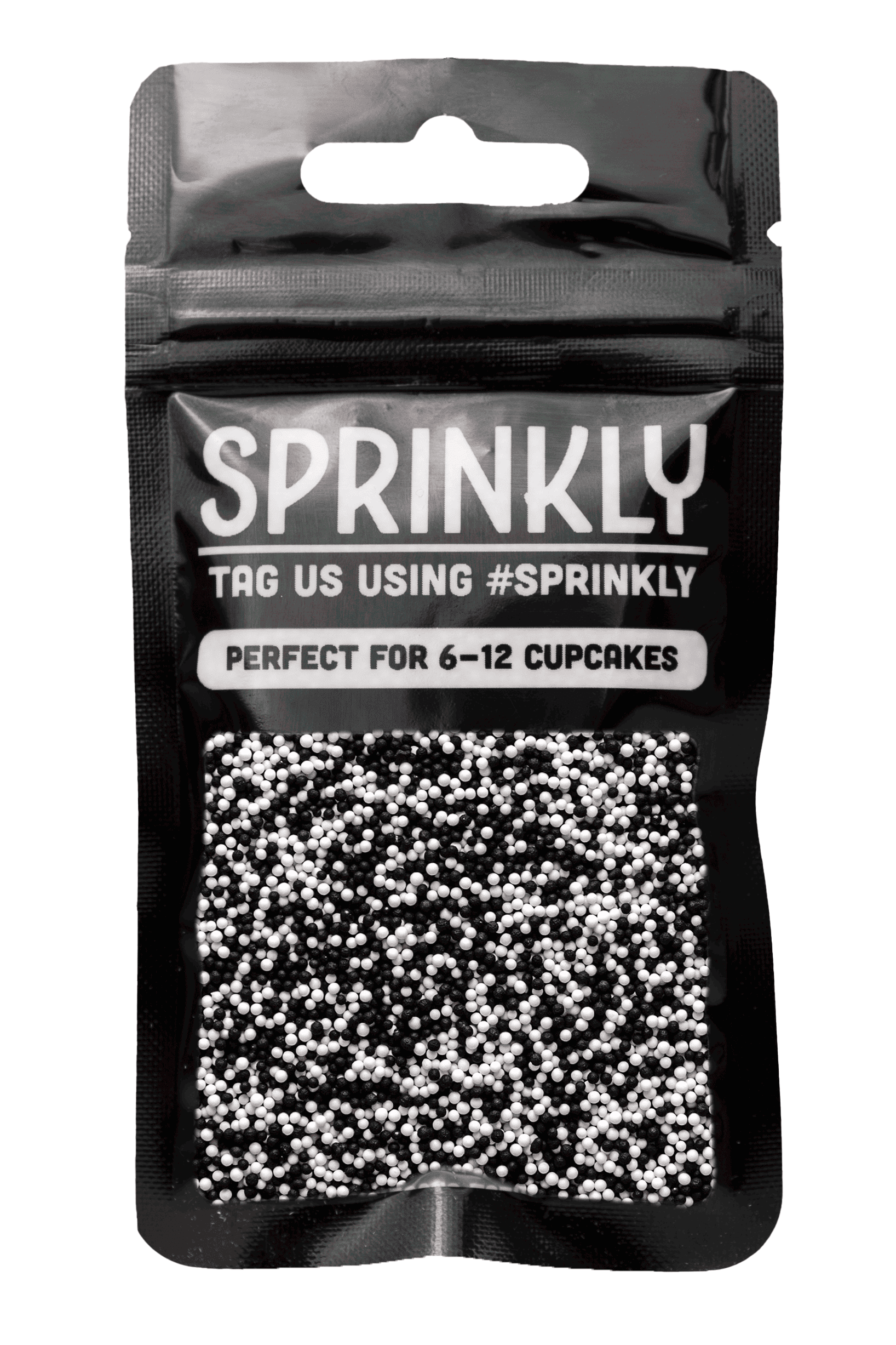 100's & 1000's - Black & White Sprinkles SPRINKLY 30g Sample Packet 