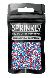 100's & 1000's - Red, White & Blue Sprinkles SPRINKLY 30g Sample Packet 