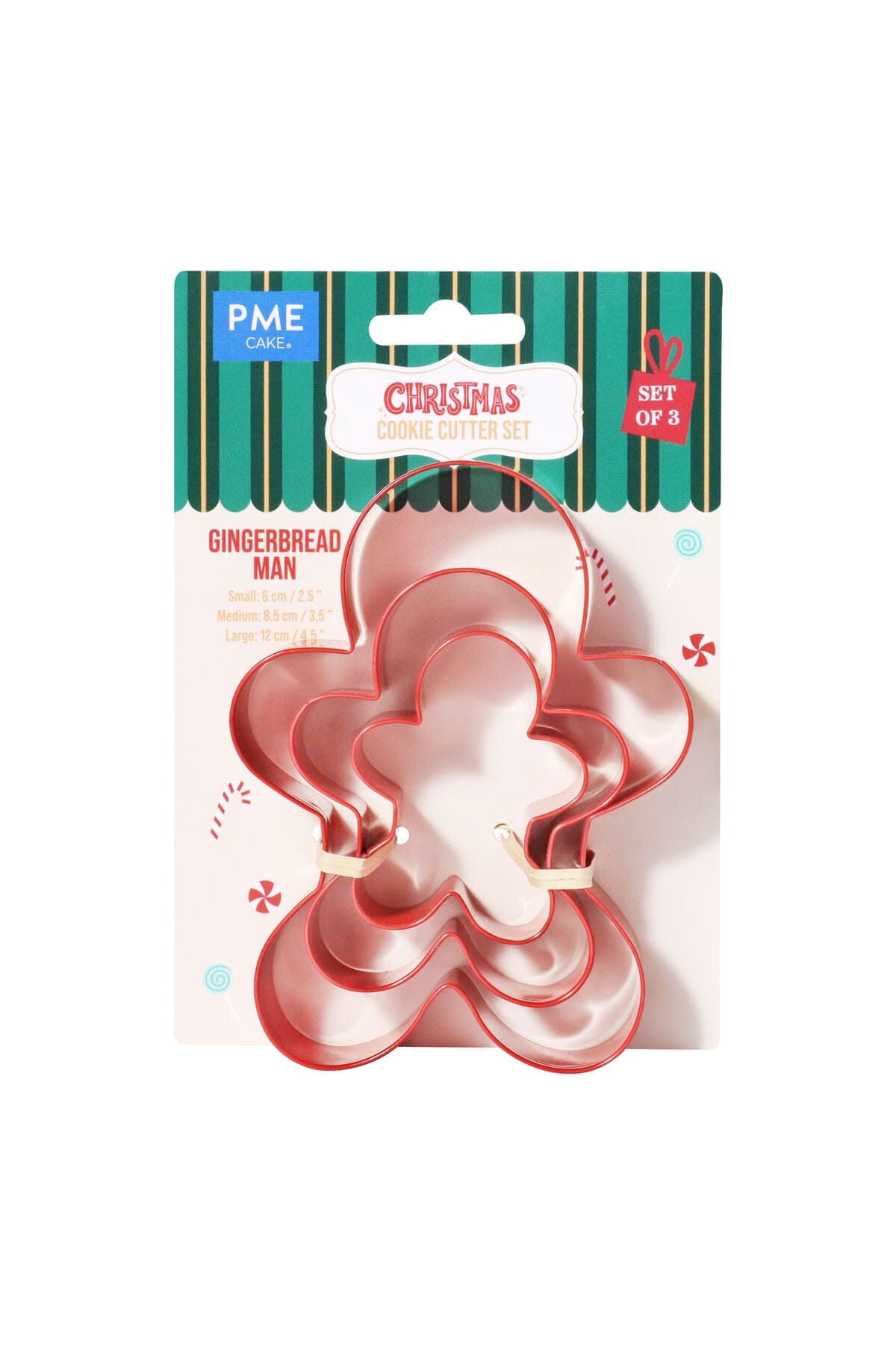 Christmas Cookie Cutter Set of 3 - Gingerbread Man PME 