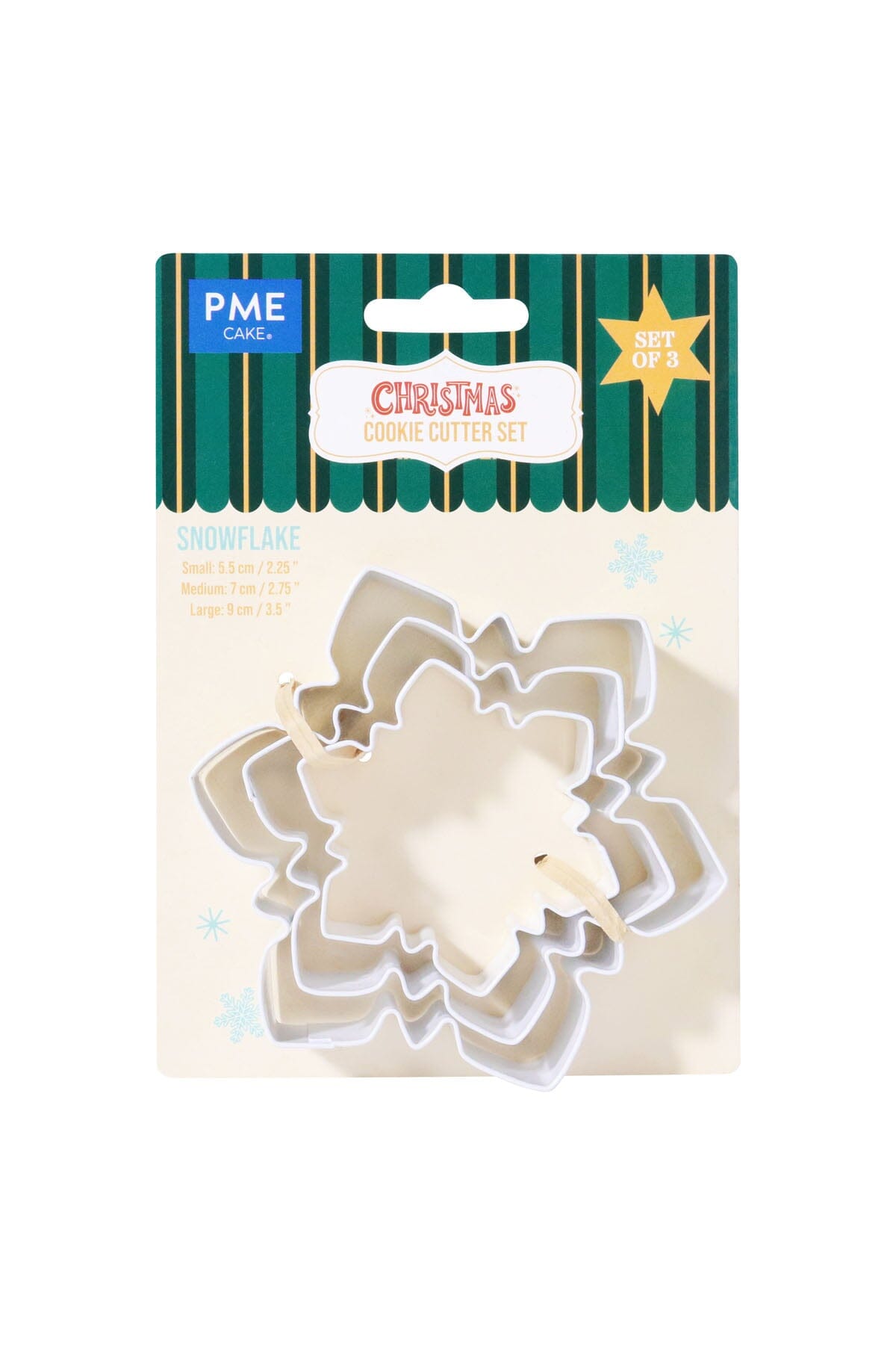 Christmas Cookie Cutter Set of 3 - Snowflakes PME 