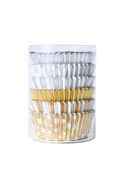 Cupcake Cases - Christmas Metallic Gold & Silver (Pack of 100) PME 