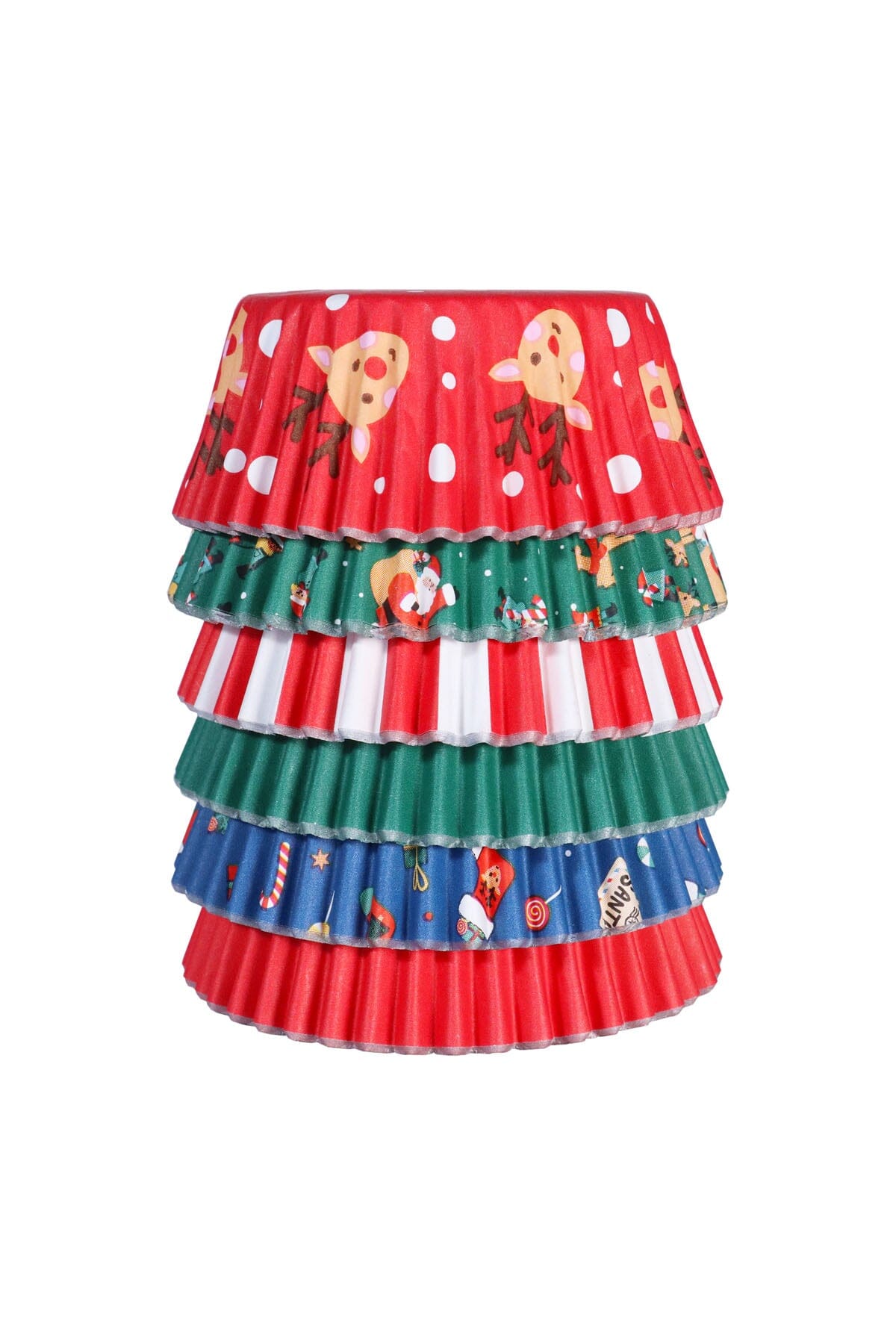 Cupcake Cases - Christmas Santa Mix (Pack of 100) PME 