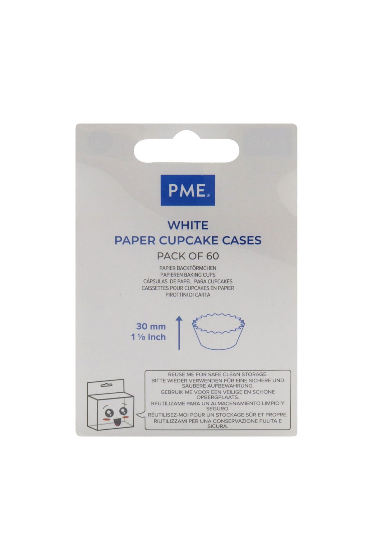 Cupcake Cases - White - 60 Pack Cupcake Cases PME 