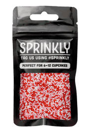 Glimmer 100's & 1000's - Pink, Red & White (No E171) Sprinkles SPRINKLY 