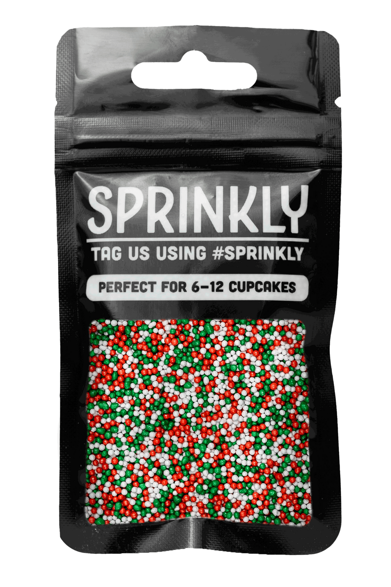 Glimmer 100's & 1000's - Red, White & Green (No E171) Sprinkles SPRINKLY 