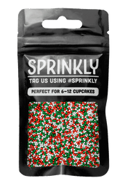 Glimmer 100's & 1000's - Red, White & Green (No E171) Sprinkles SPRINKLY 