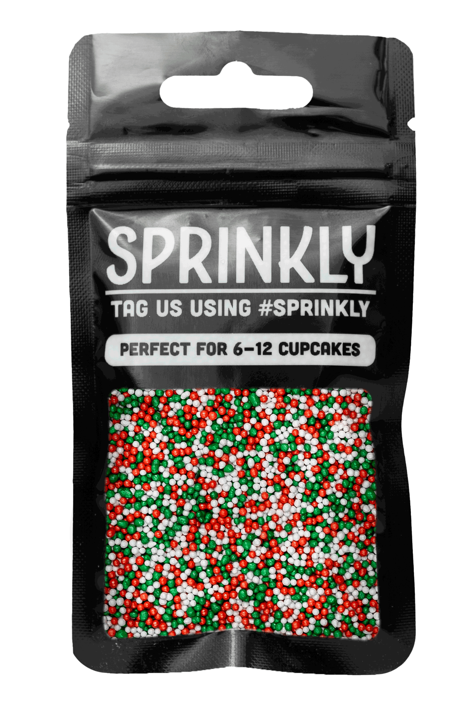 Glimmer 100's & 1000's - Red, White & Green (No E171) Sprinkles SPRINKLY 