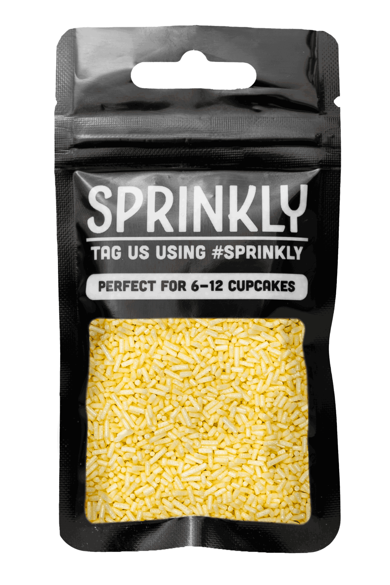 Glimmer Strands - Pastel Yellow (No E171) Sprinkles SPRINKLY