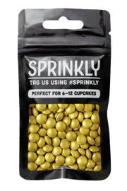 Mini Chocolate Beans - Glimmer Gold Sprinkles Sprinkly 30g Sample Packet 