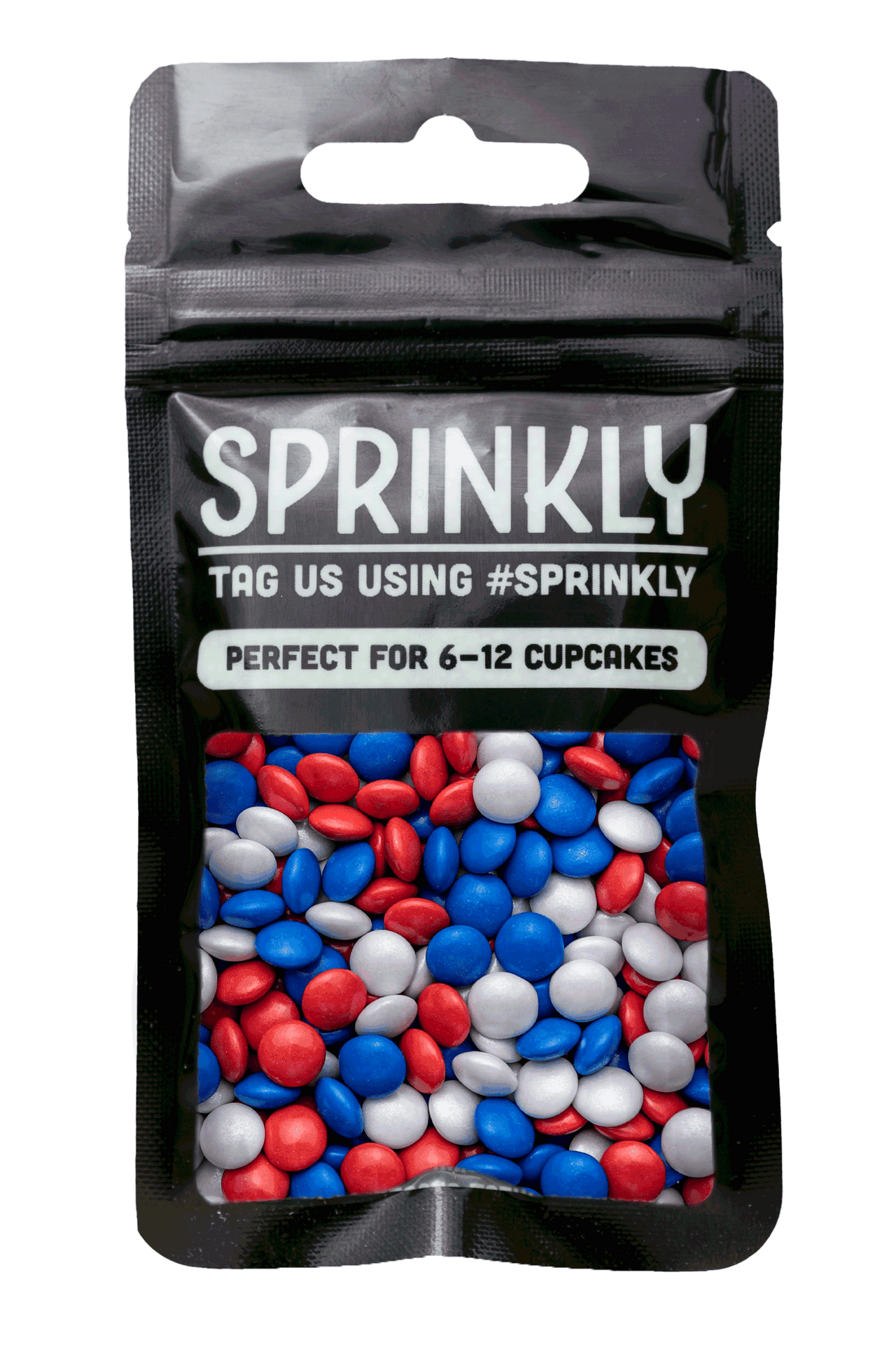 Mini Chocolate Beans - Red, White & Blue Sprinkles Sprinkly 30g Sample Packet 