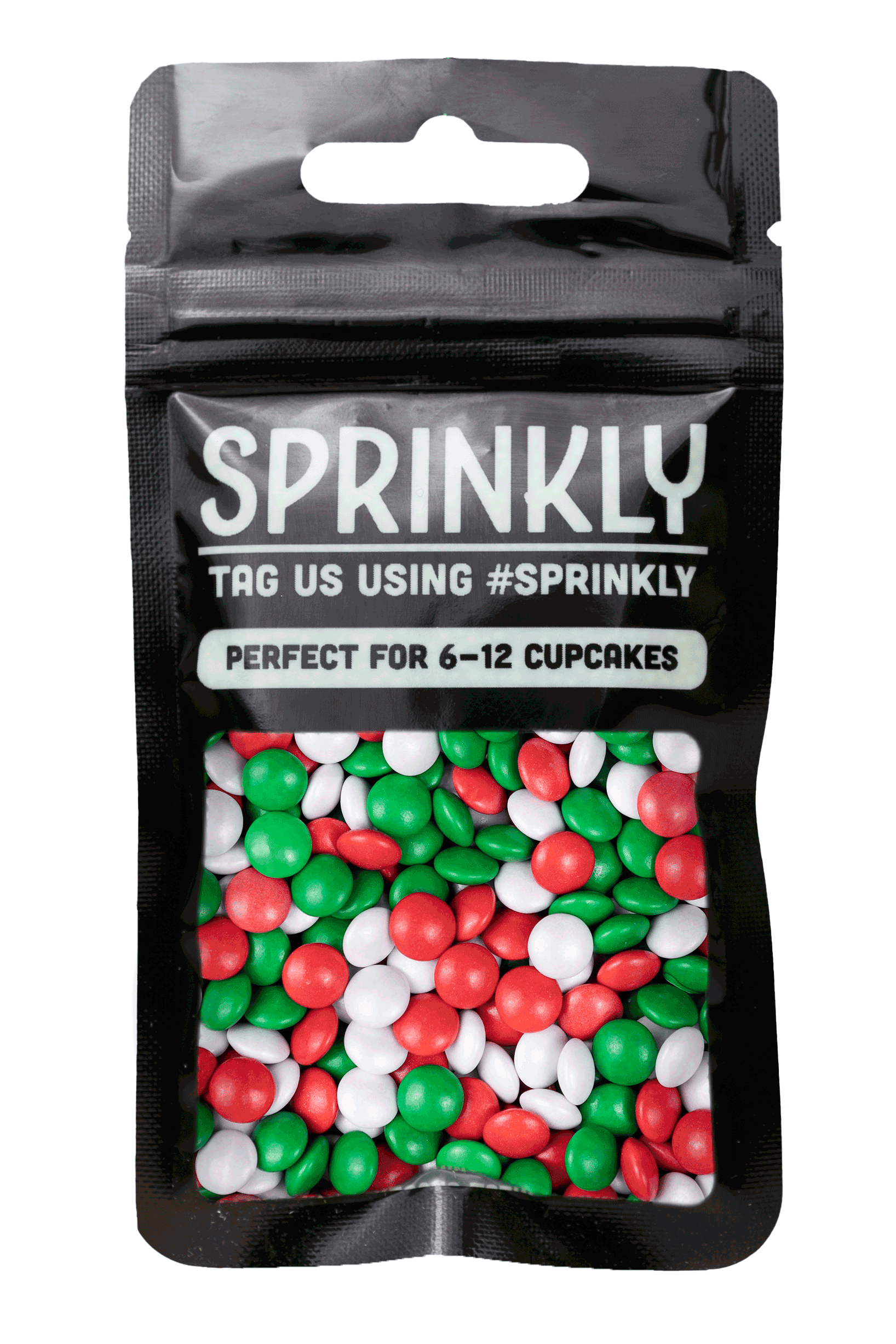 Mini Chocolate Beans - Red, White & Green Sprinkles Sprinkly 