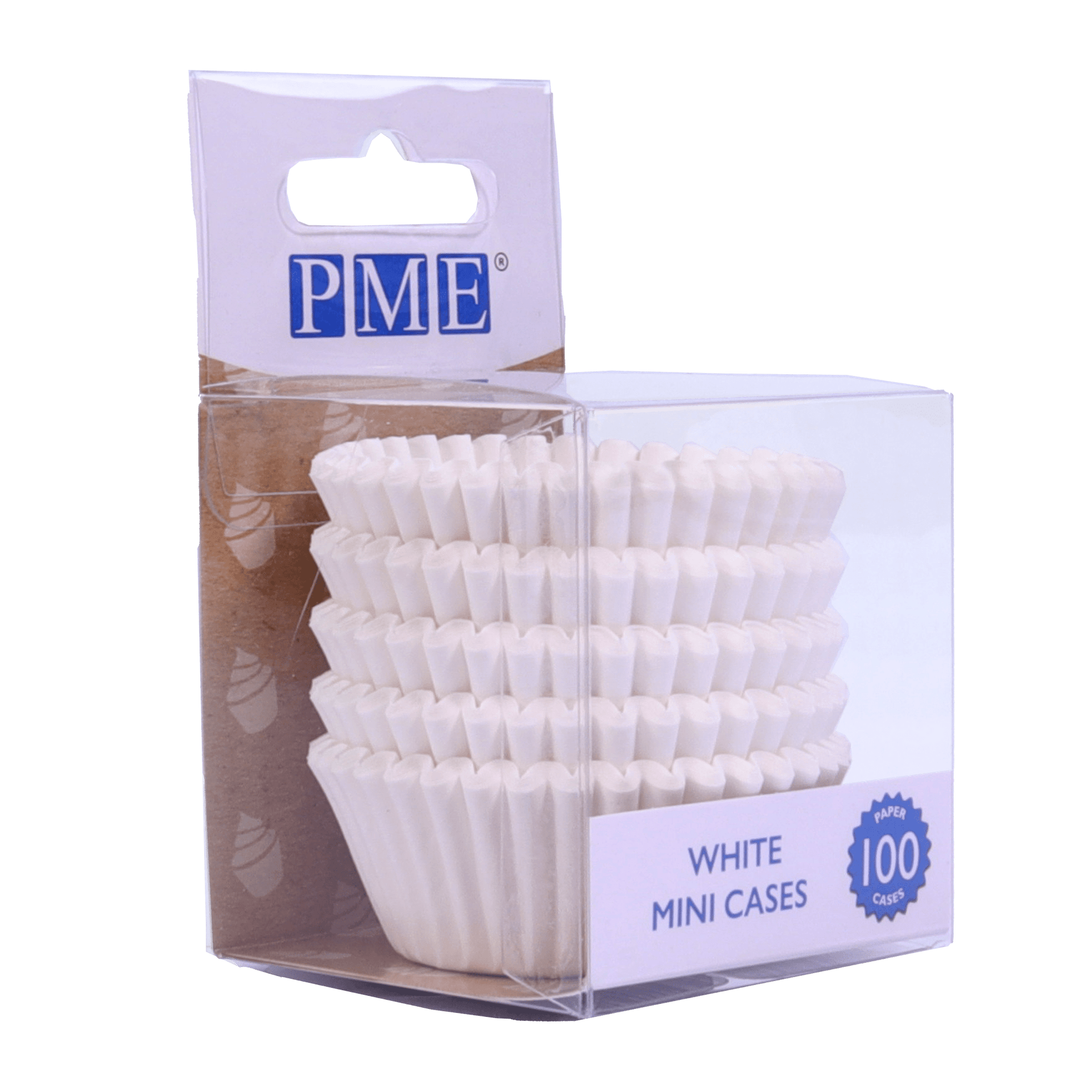 Mini Cupcake Cases - White - 100 Pack Cupcake Cases PME 