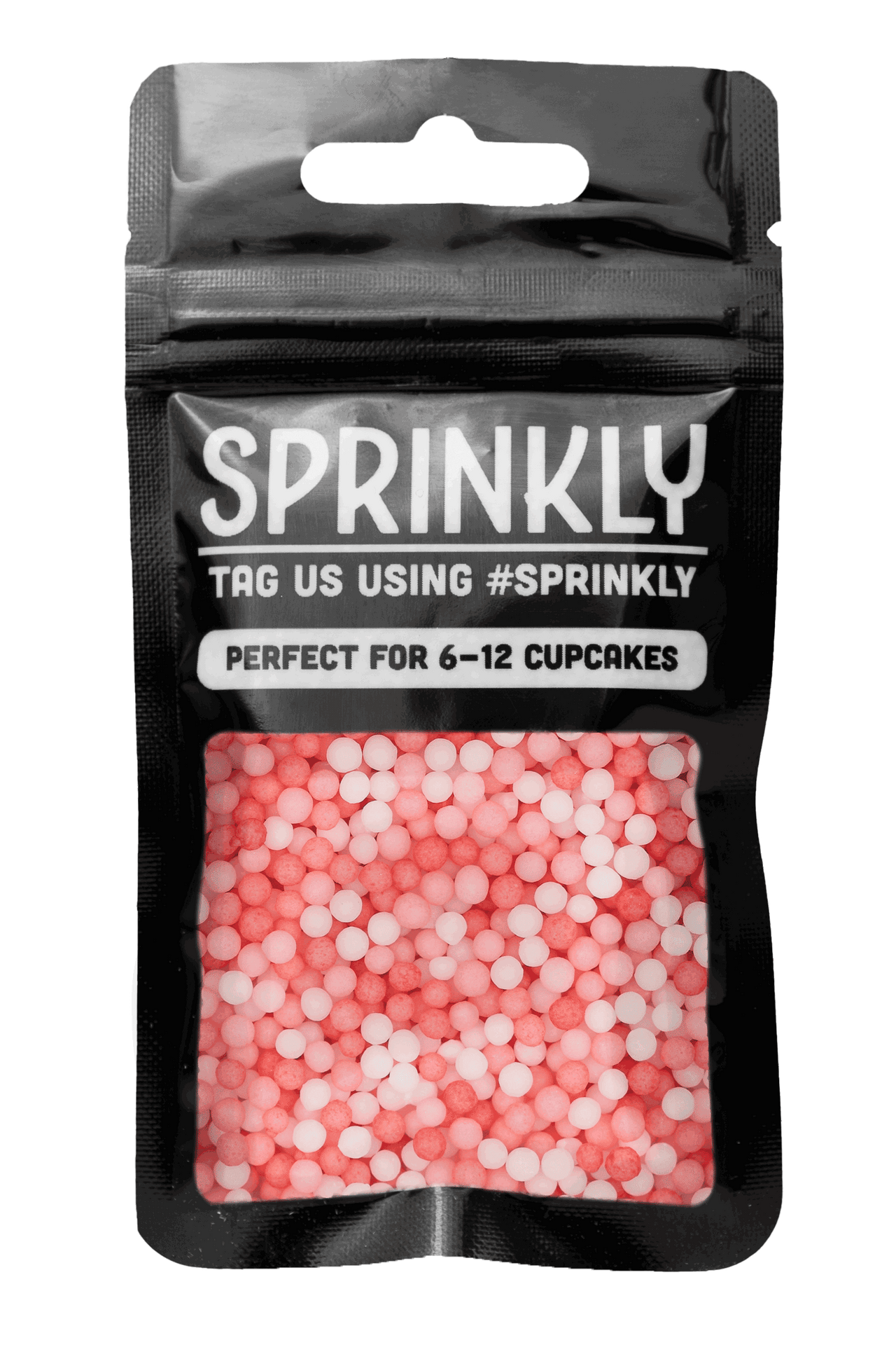 Organic Pearls - Pink, Red & White Sprinkles SPRINKLY 30g Sample Packet 