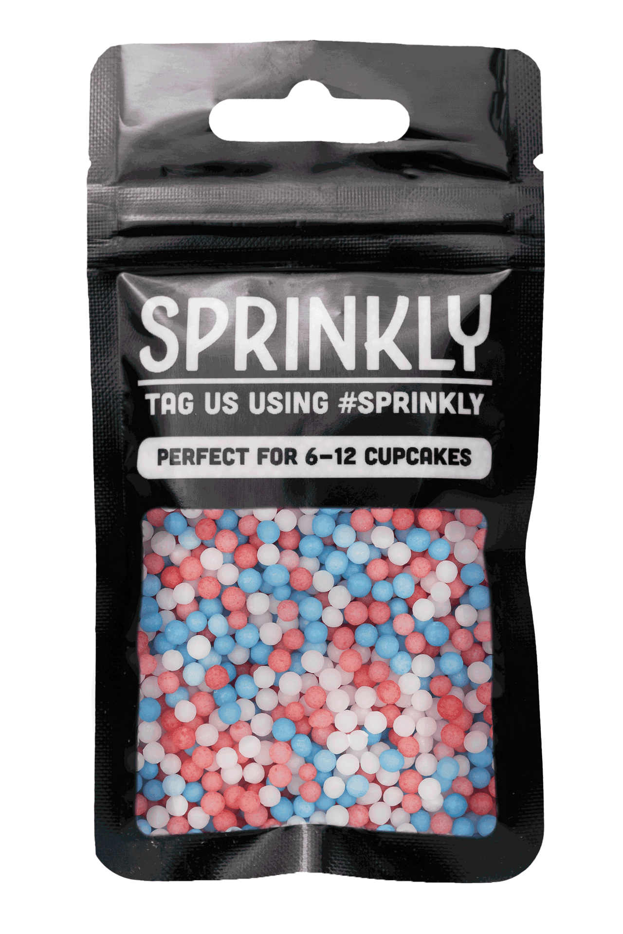 Organic Pearls - Red, White & Blue Sprinkles SPRINKLY 30g Sample Packet 
