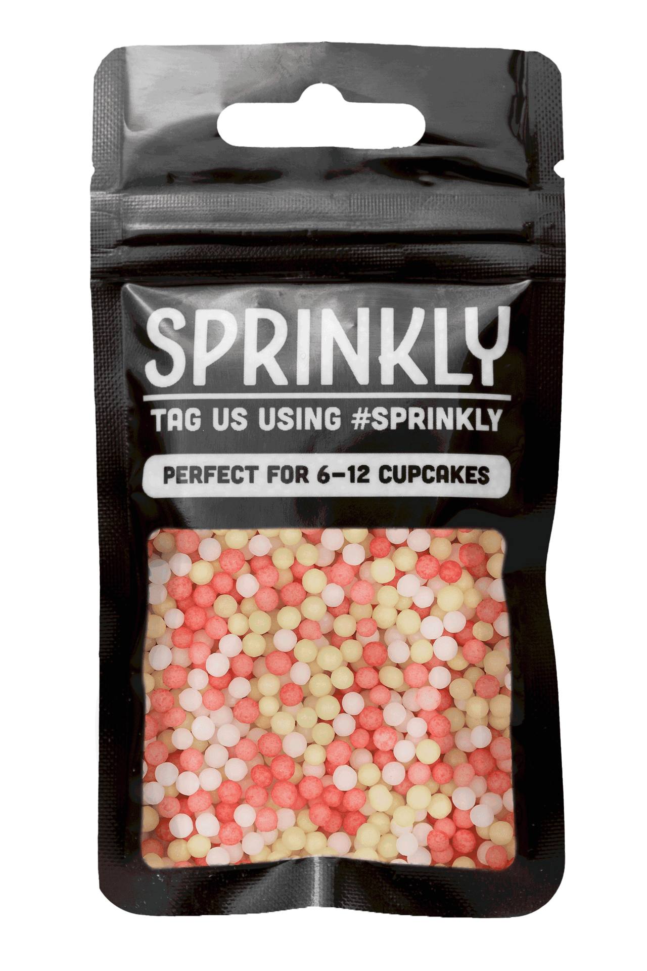 Organic Pearls - Red, White & Green Sprinkles SPRINKLY 30g Sample Packet 