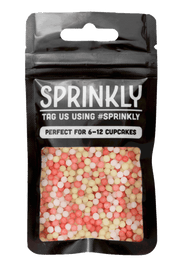 Organic Pearls - Red, White & Green Sprinkles SPRINKLY 30g Sample Packet 