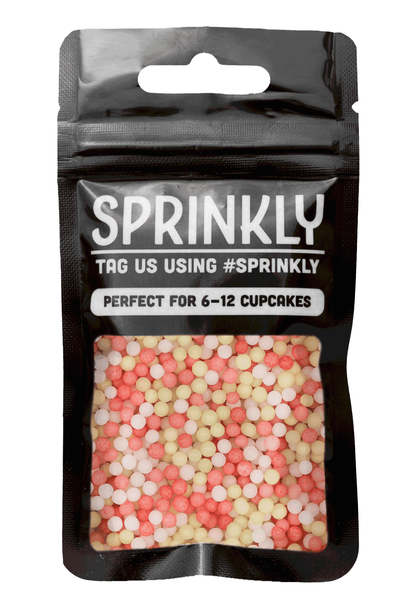 Organic Pearls - Red, White & Green Sprinkles SPRINKLY 30g Sample Packet 