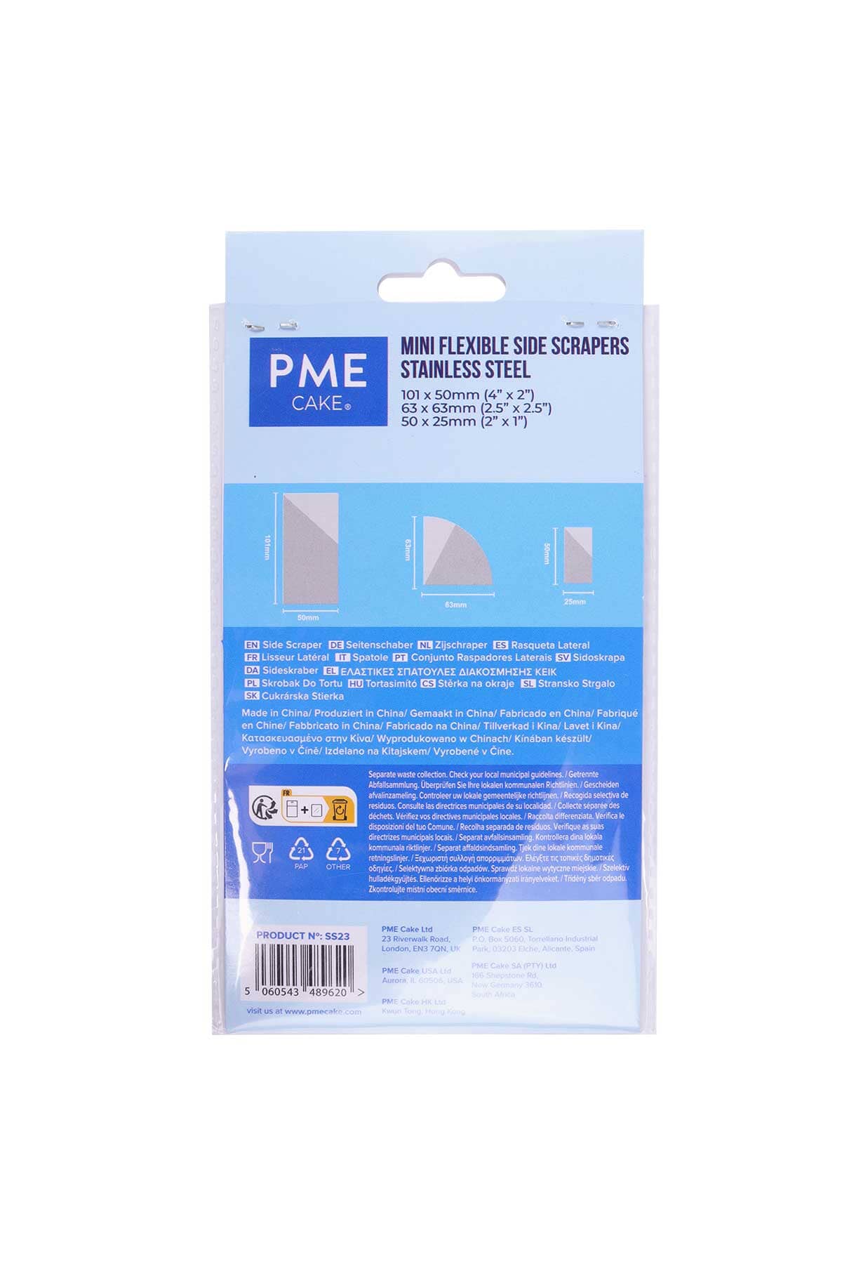 PME - Mini Steel Flexible Side Scrapers - Set of 3 Scraper PME 
