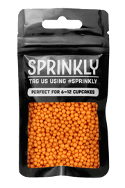 Shimmer Pearls - Orange Sprinkles SPRINKLY 30g Sample Packet