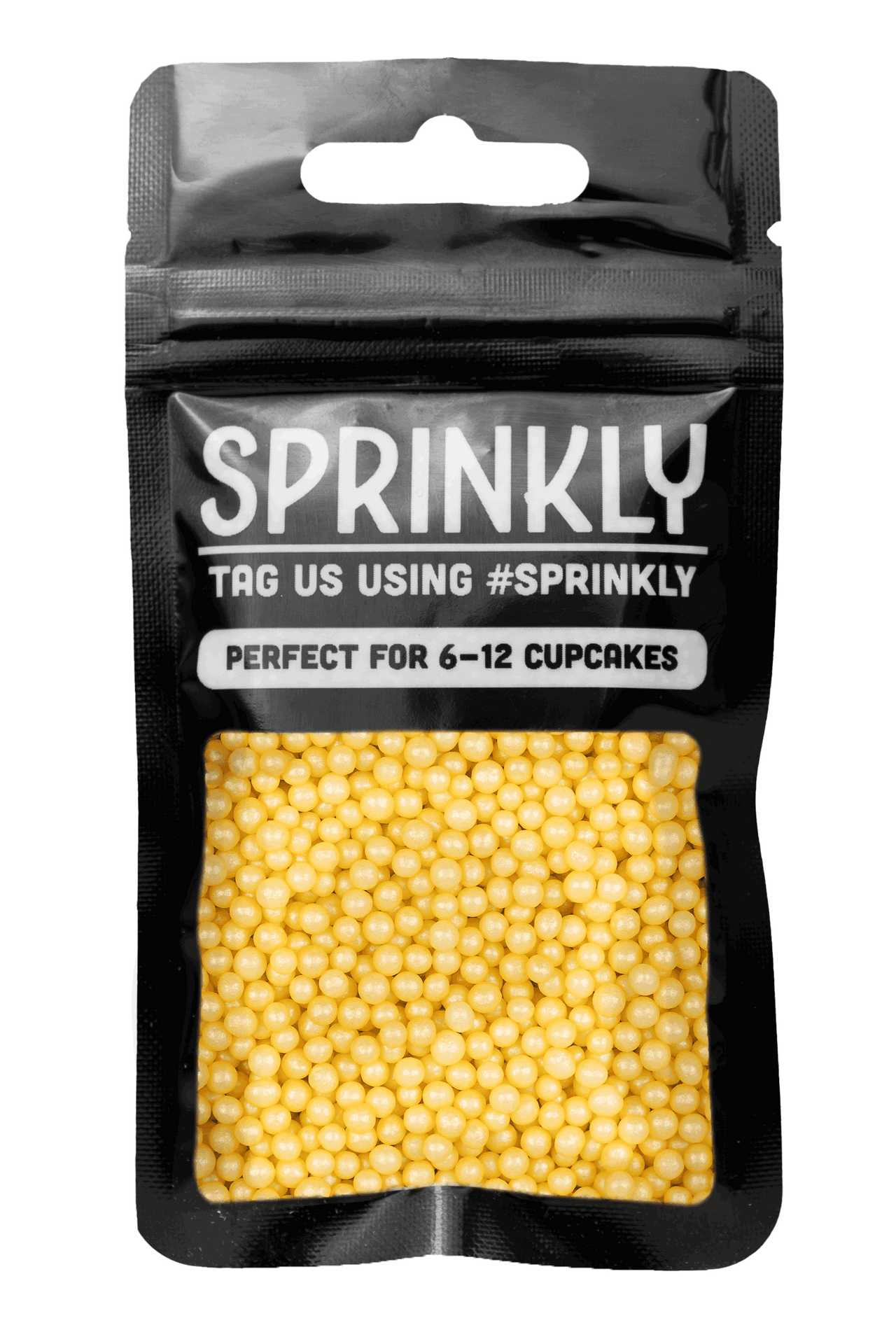 Shimmer Pearls - Pastel Yellow Sprinkles SPRINKLY 30g Sample Packet