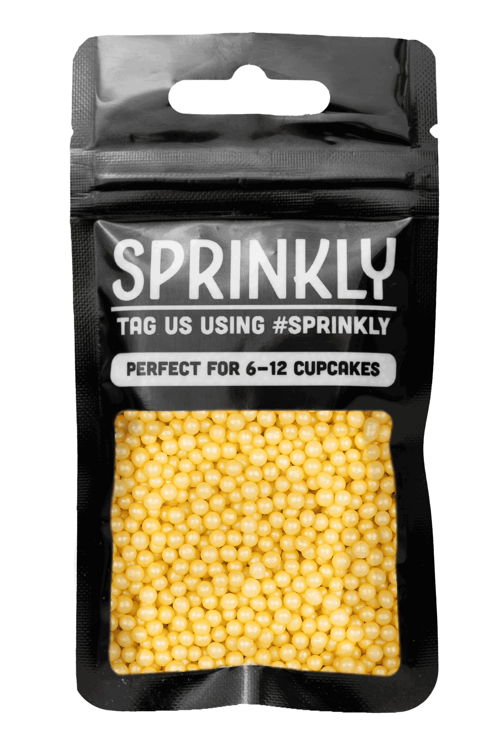 Shimmer Pearls - Pastel Yellow Sprinkles SPRINKLY 30g Sample Packet