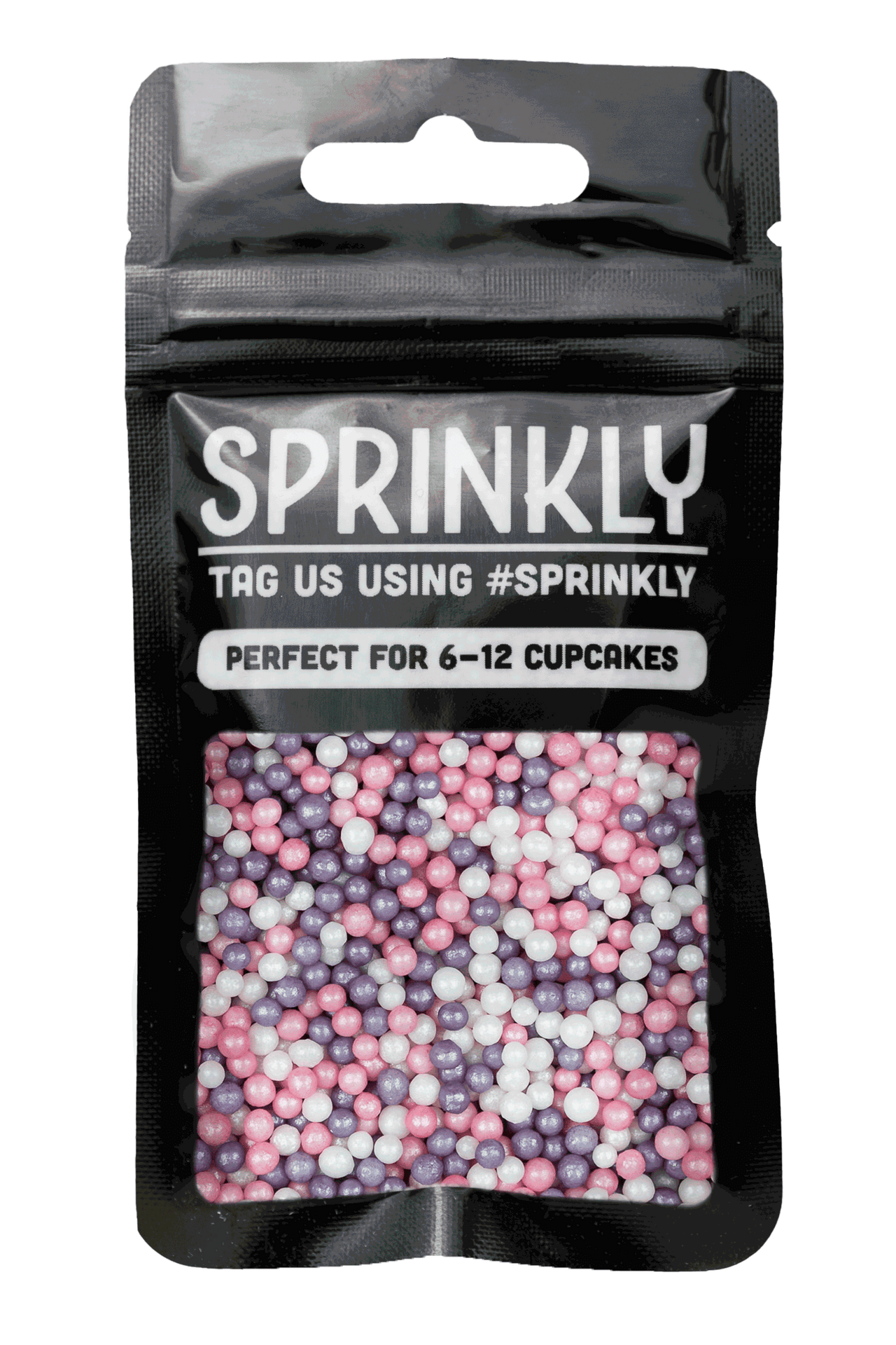 Shimmer Pearls - Pink, White & Violet Sprinkles SPRINKLY 30g Sample Packet 
