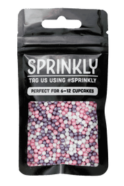 Shimmer Pearls - Pink, White & Violet Sprinkles SPRINKLY 30g Sample Packet 