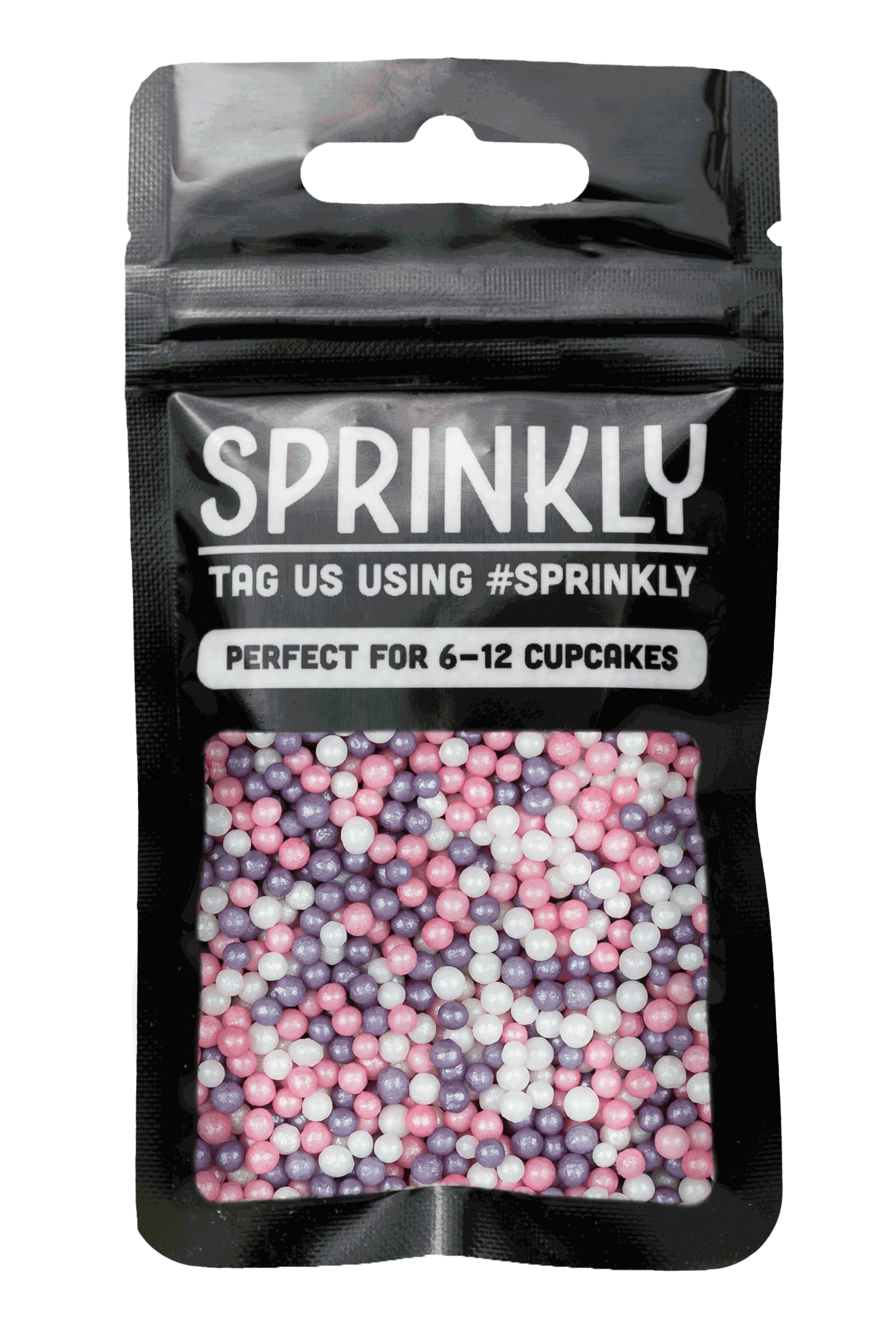 Shimmer Pearls - Pink, White & Violet Sprinkles SPRINKLY 30g Sample Packet 
