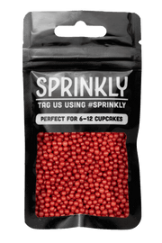 Shimmer Pearls - Red Sprinkles SPRINKLY 30g Sample Packet