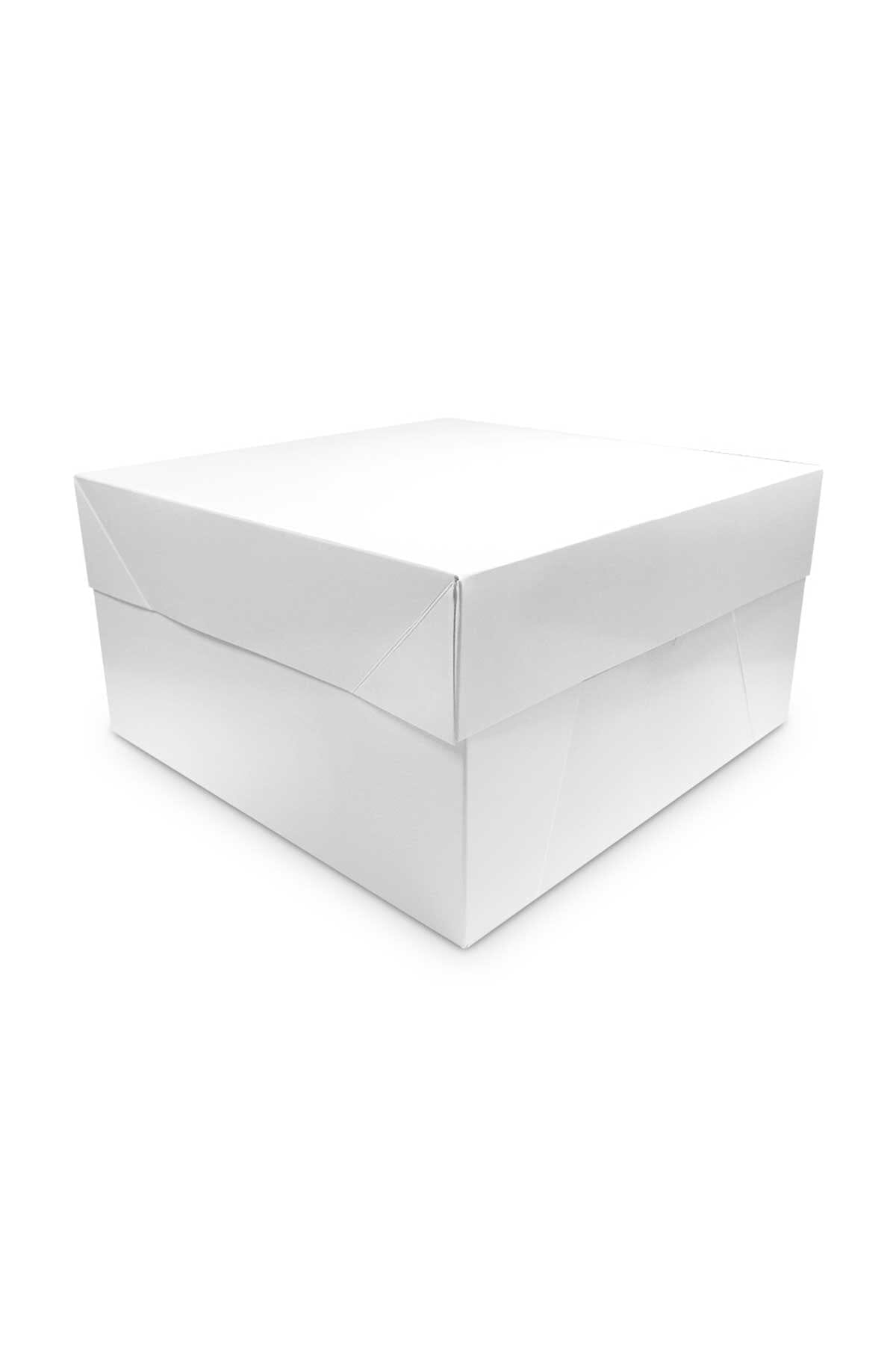 Single White Cake Box & Lid Cake Box Sprinkly 