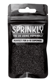 Sugar Strands - Dark Brown (Chocolate) Sprinkles Sprinkly 30g Sample Packet 