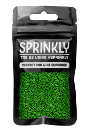 Sugar Strands - Dark Green Sprinkles Sprinkly 30g Sample Packet 